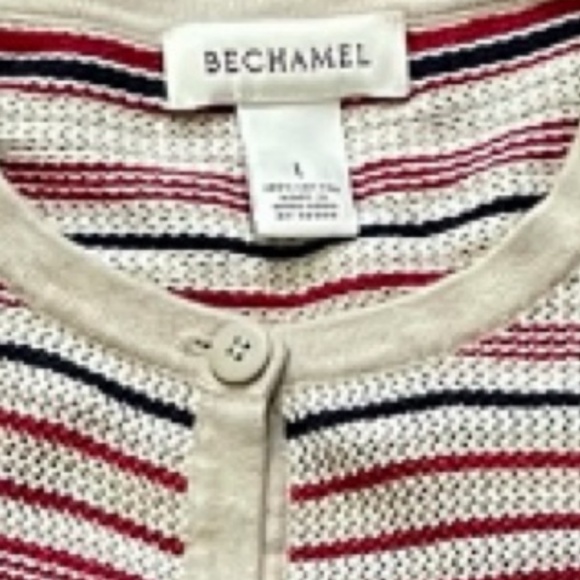 Bechamel Knit Striped Cardigan Size Large - Picture 2 of 6